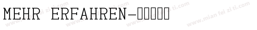 MEHR ERFAHREN字体转换